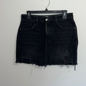 Black Denim Skirt